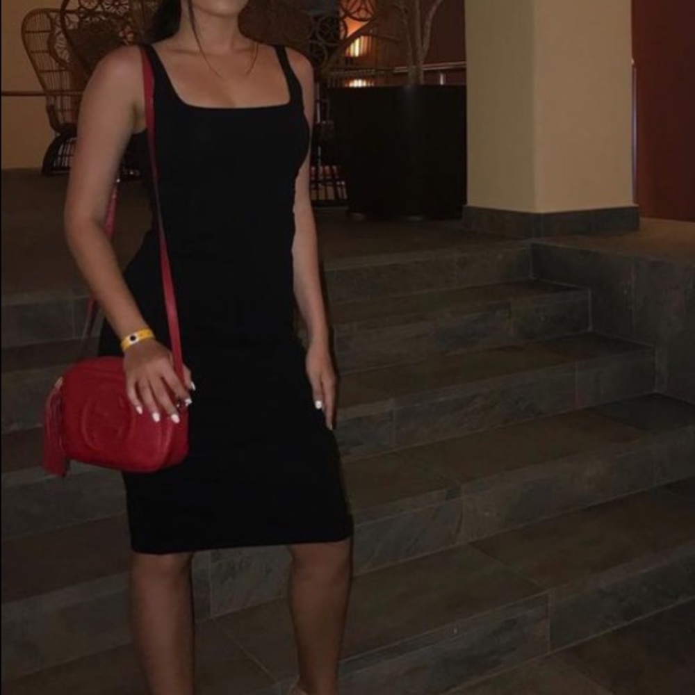 Forever 21 black midi dress